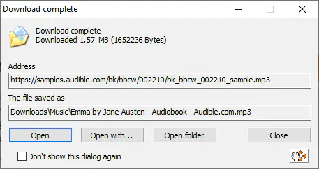 Find the downloaded Audible books