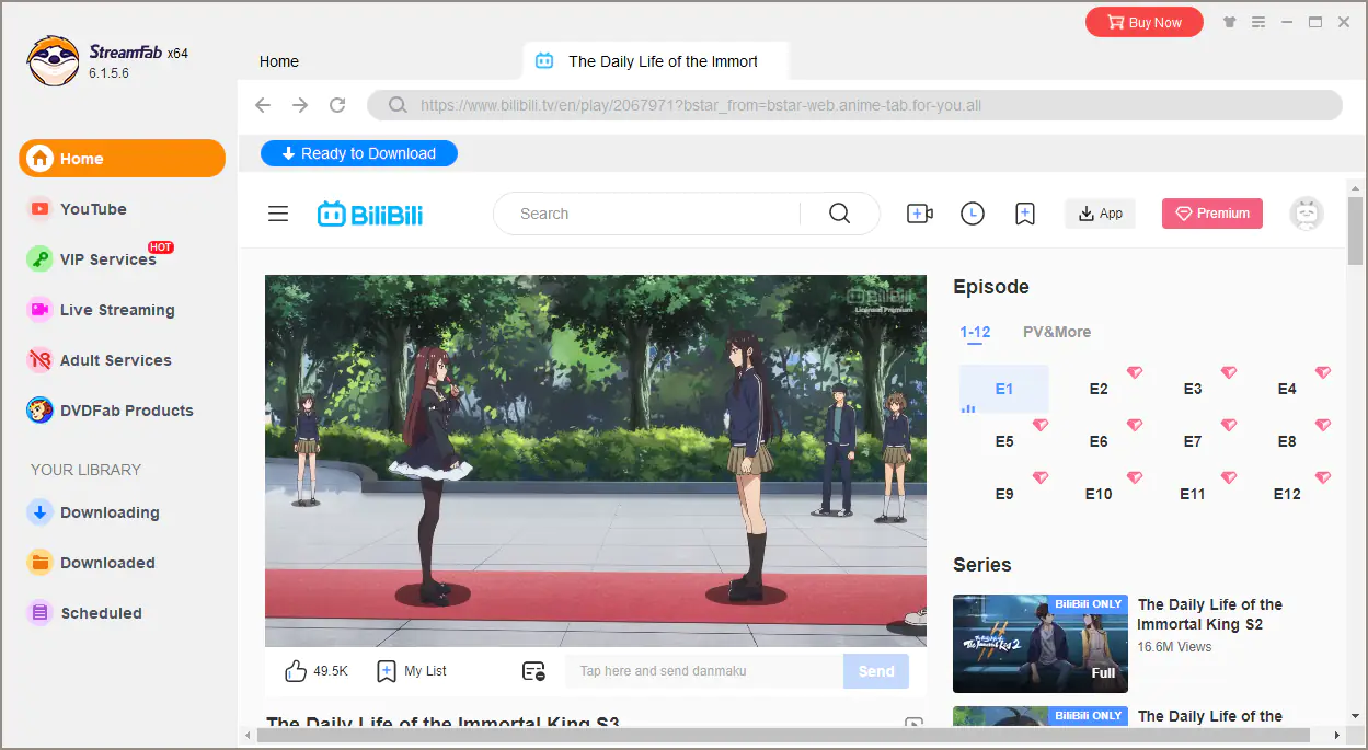 Bilibili video is ready to be downloaded