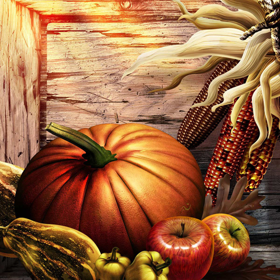 Free Thanksgiving Wallpapers for iPad: Bumper Harvest 8