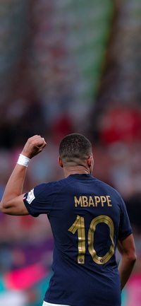 Free FIFA World Cup Qatar 2022 Kylian Mbappé Wallpaper 12 for iPhone and Android