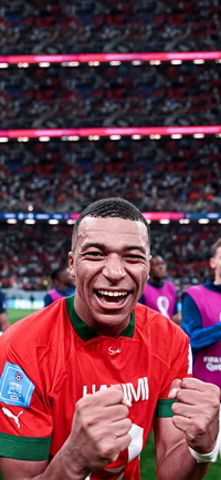 Free FIFA World Cup Qatar 2022 Kylian Mbappé Wallpaper 2 for iPhone and Android