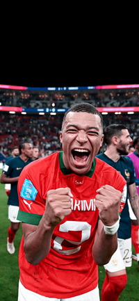 Free FIFA World Cup Qatar 2022 Kylian Mbappé Wallpaper 3 for iPhone and Android