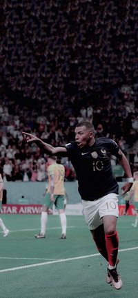 Free FIFA World Cup Qatar 2022 Kylian Mbappé Wallpaper 37 for iPhone and Android