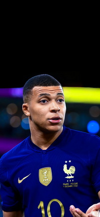 Free FIFA World Cup Qatar 2022 Kylian Mbappé Wallpaper 45 for iPhone and Android