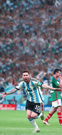 Free FIFA World Cup Qatar 2022 Argentina vs Mexico Messi Wallpaper 9 for iPhone and Android